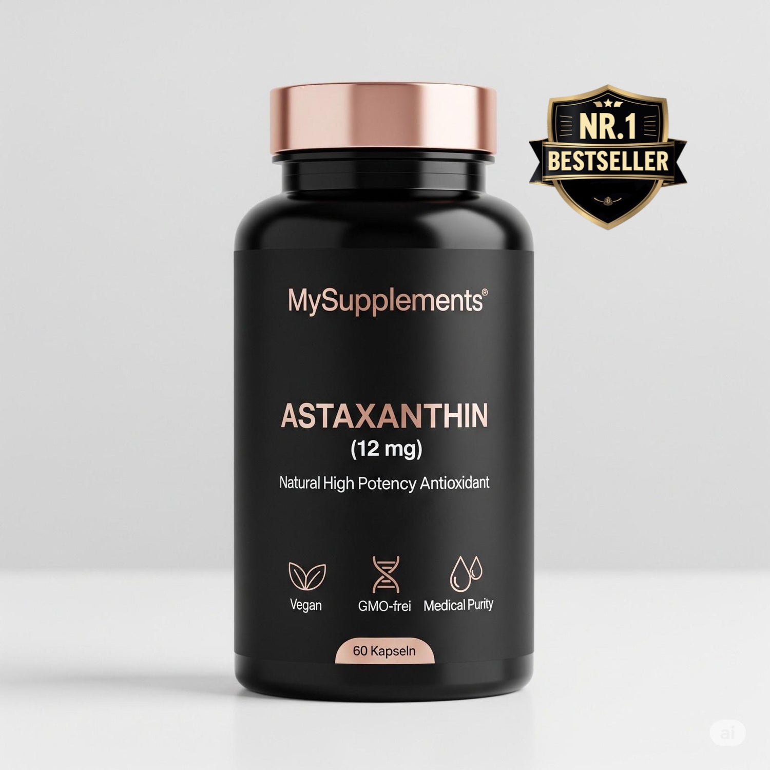 Astaxanthin Kapseln – Natürliches Antioxidans aus Algen 12mg